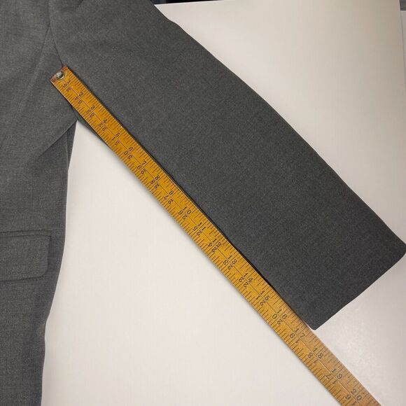 NWT Banana Republic Double Weave Asymmetrical Blazer Size 12 Gray Stretch Womens - Picture 13 of 14